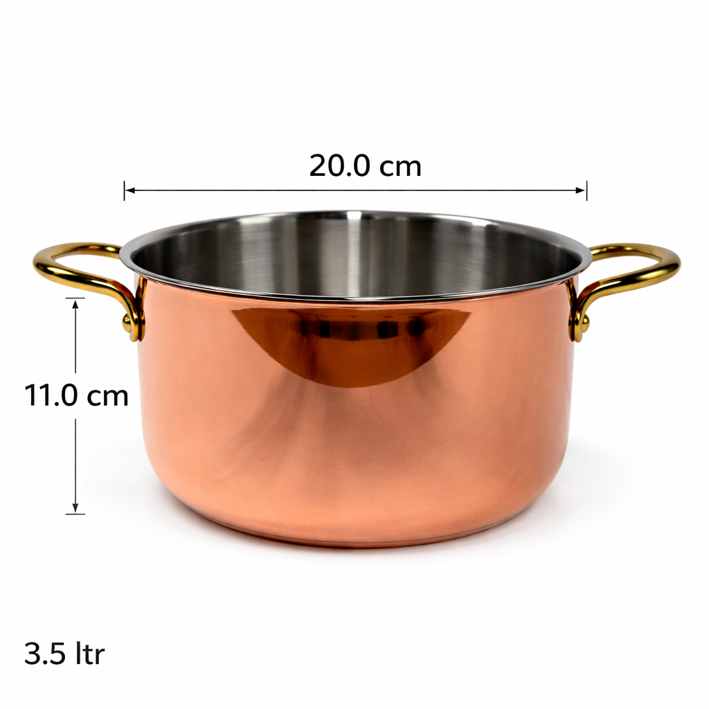Pradeep Triply Saucepot 3.5 Litre with Copper Finish