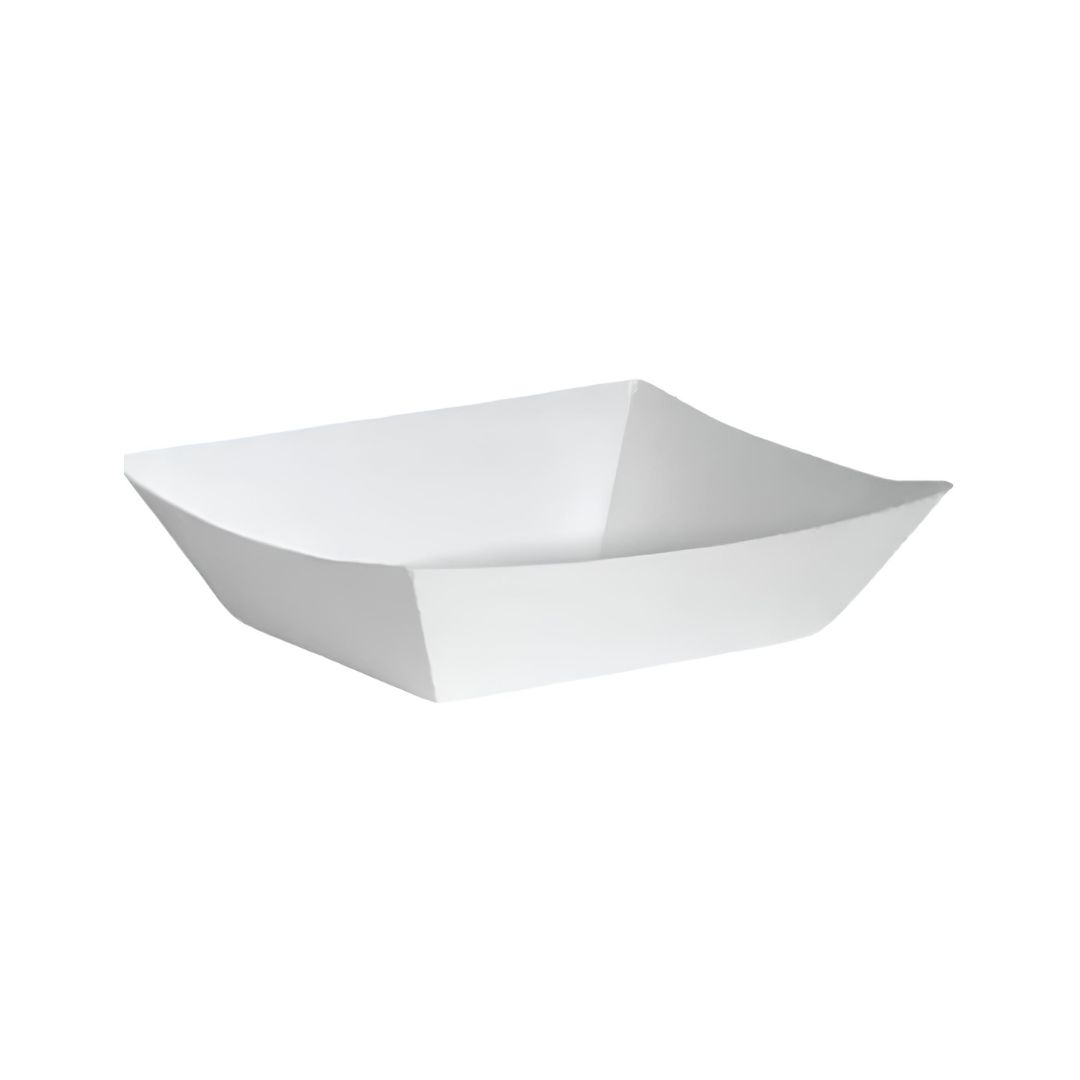 White Disposable Food Trays 1200 ML | Heavy-Duty, Leak-Resistant, Compostable & Microwave-Safe Multi-Use Trays