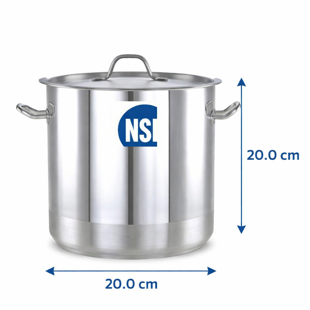 Pradeep Stainless Steel Cookpot 6 Liter - Professional Cookpot 20x20cm 7229S/20