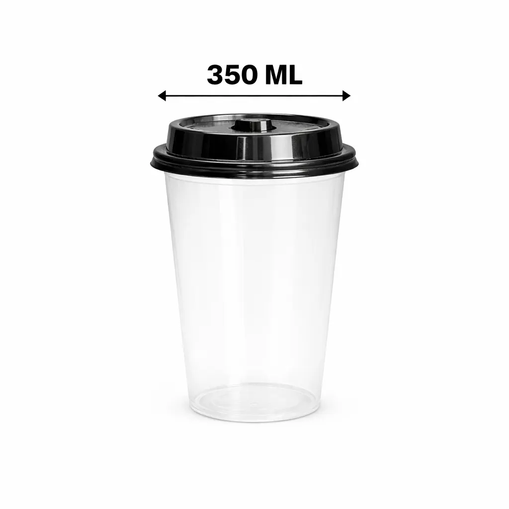 Reusable Round Sipper Lid Glass – Tall Sipper Glass with 80mm Lid | Sizes 300 ml, 350 ml, 500 ml 2