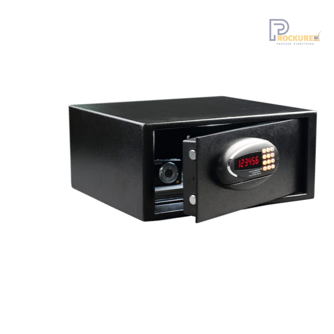 JVD Guardian Plus Safe - 17" Laptop, Code or Card Access, 200 Audit, TN19 Keylock, Black
