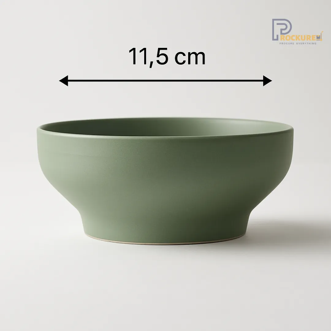Modern Green Porcelain 11.5CM Soup Bowl (325 ML) – (Set of 24) – Sanaai