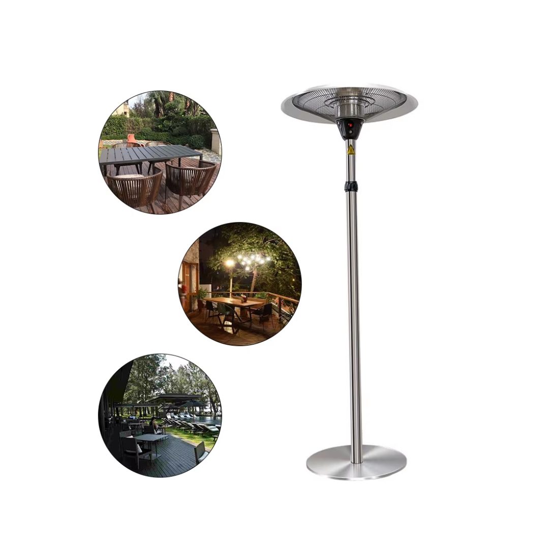 Freestanding Patio Heater | 3000W Telescopic Pole 1.6m-2.05m 2