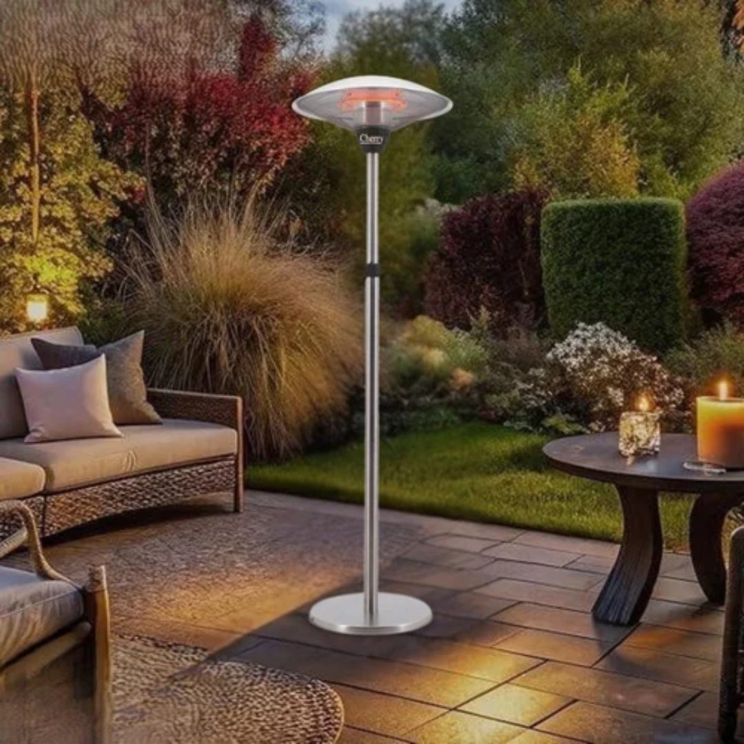 Freestanding Patio Heater | 3000W Telescopic Pole 1.6m-2.05m 3