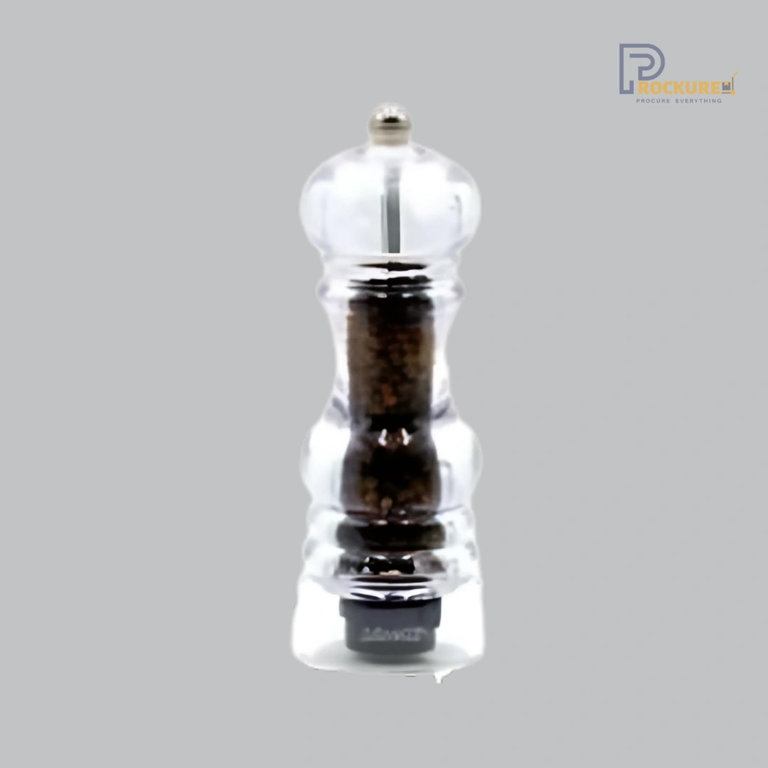 Bisetti Milano Pepper Mill 22 cm (Acrylic Round) | Sleek & Transparent