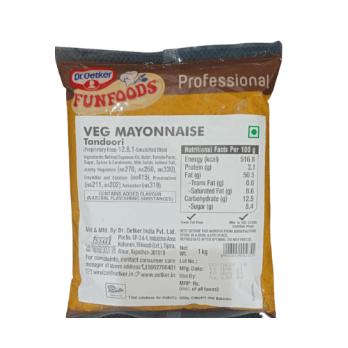 Dr Oetker Funfoods Tandoori Mayonnaise Veg Professional 1 Kg