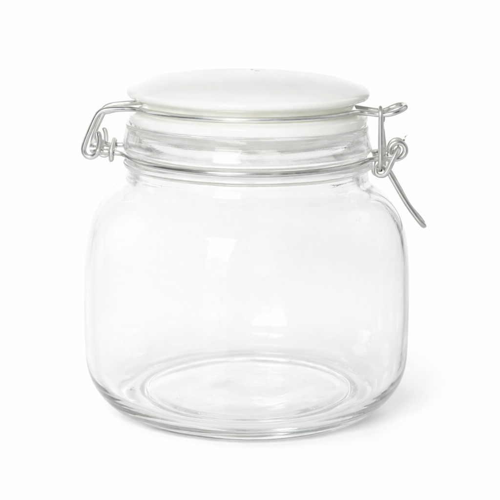Round Seal Lock Clip Storage Jar 1.1ltr