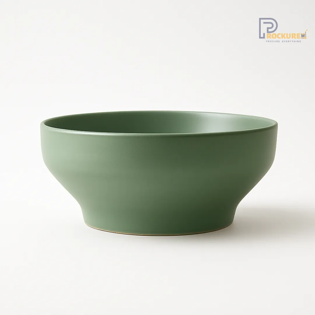 Modern Green Porcelain 15.5CM Service Bowl (600 ML) – (Set of 24) – Sanaai