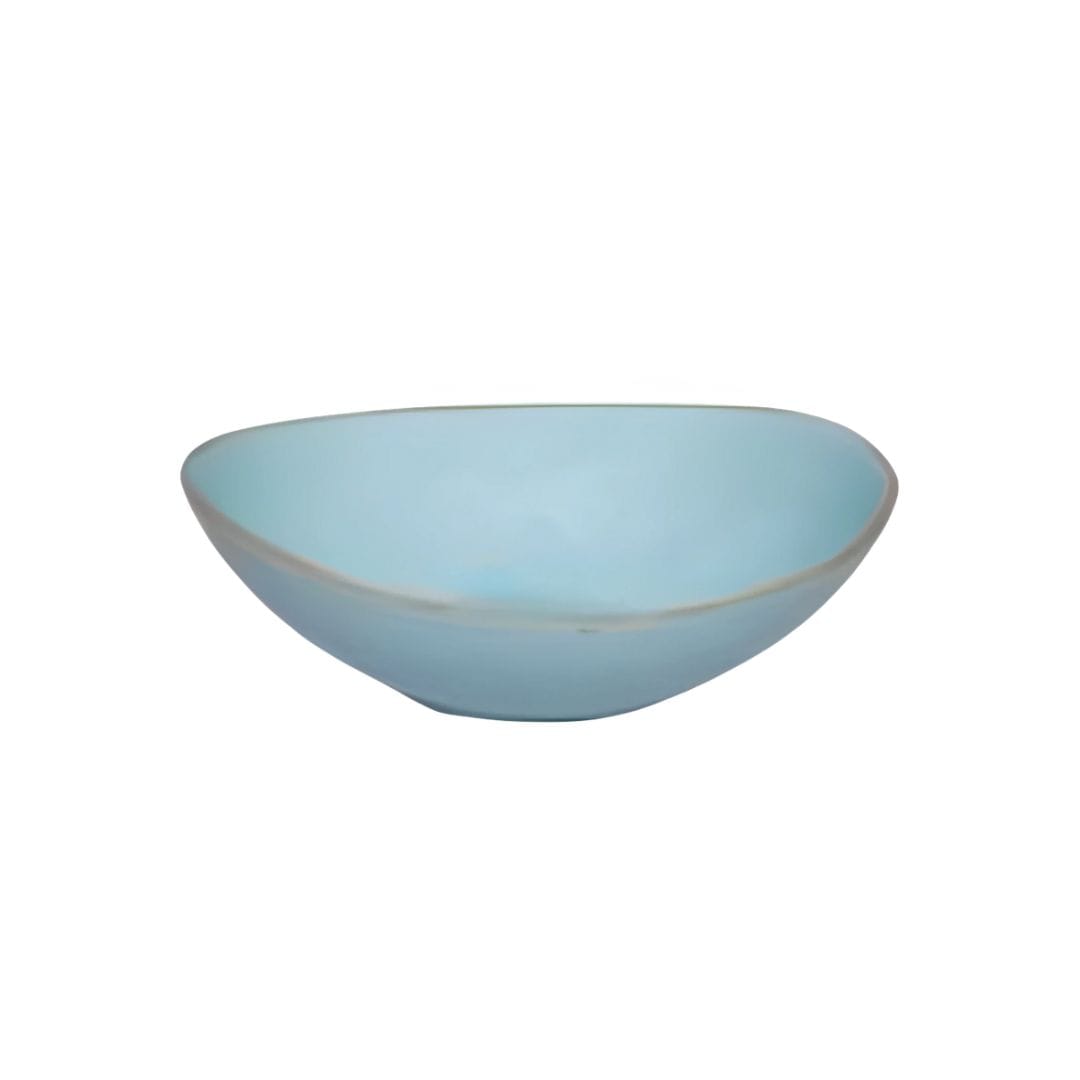 Sanaai Aqua Blue Elipse Bowl Porcelain - 16 cm (24 Pc Carton)