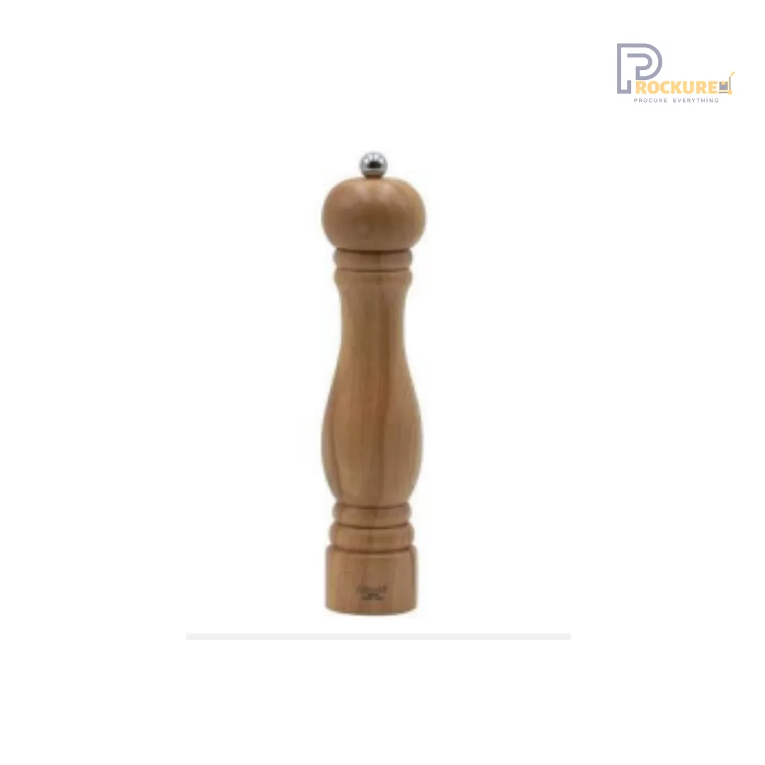 Bisetti Sorrento Series Pepper Mill – 19 cm (Natural) | Large Wooden Grinder