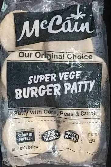 McCain Super Vege Burger Patty 1.2 Kg 3
