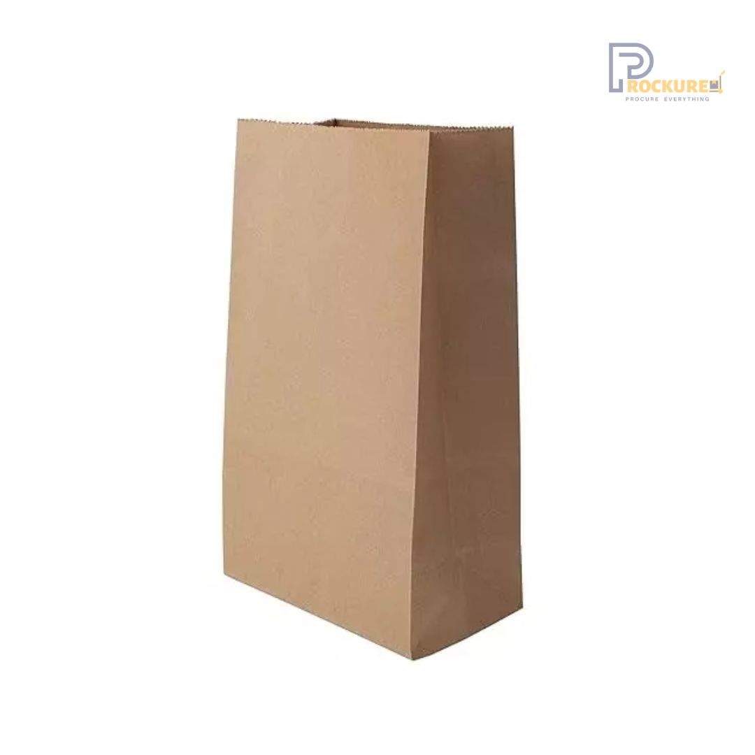 Kraft Brown Square Bottom Paper Bag 15x10x28 cm , 60 GSM