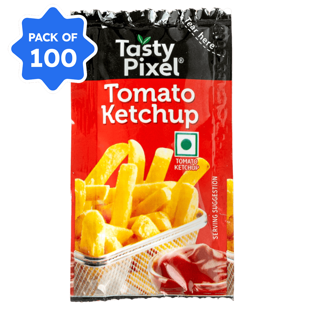 Veeba Tomato Ketchup 8 gm Sachets Tasty Pixel Pack of 100