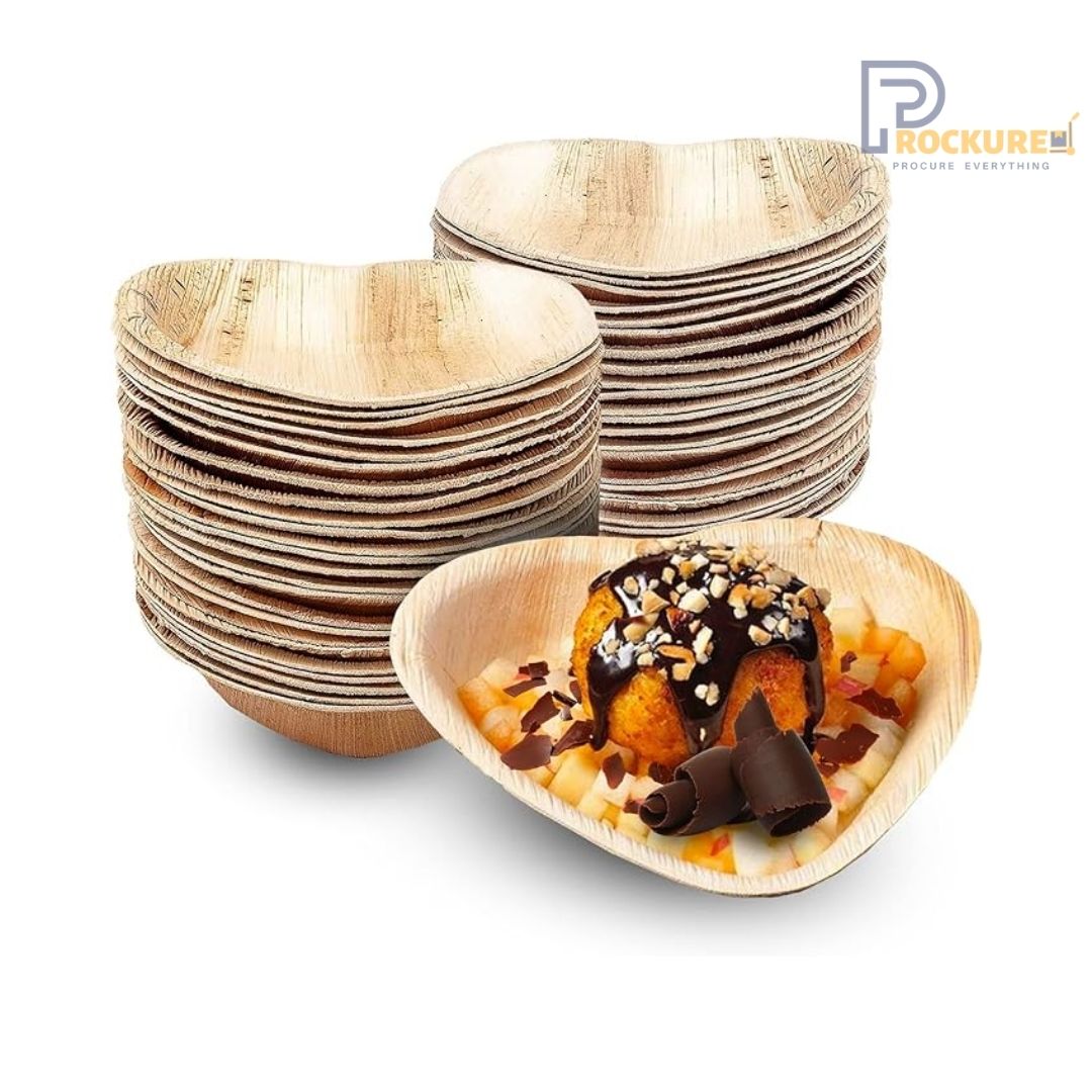 Areca Leaf 6 Inch Heart Plate