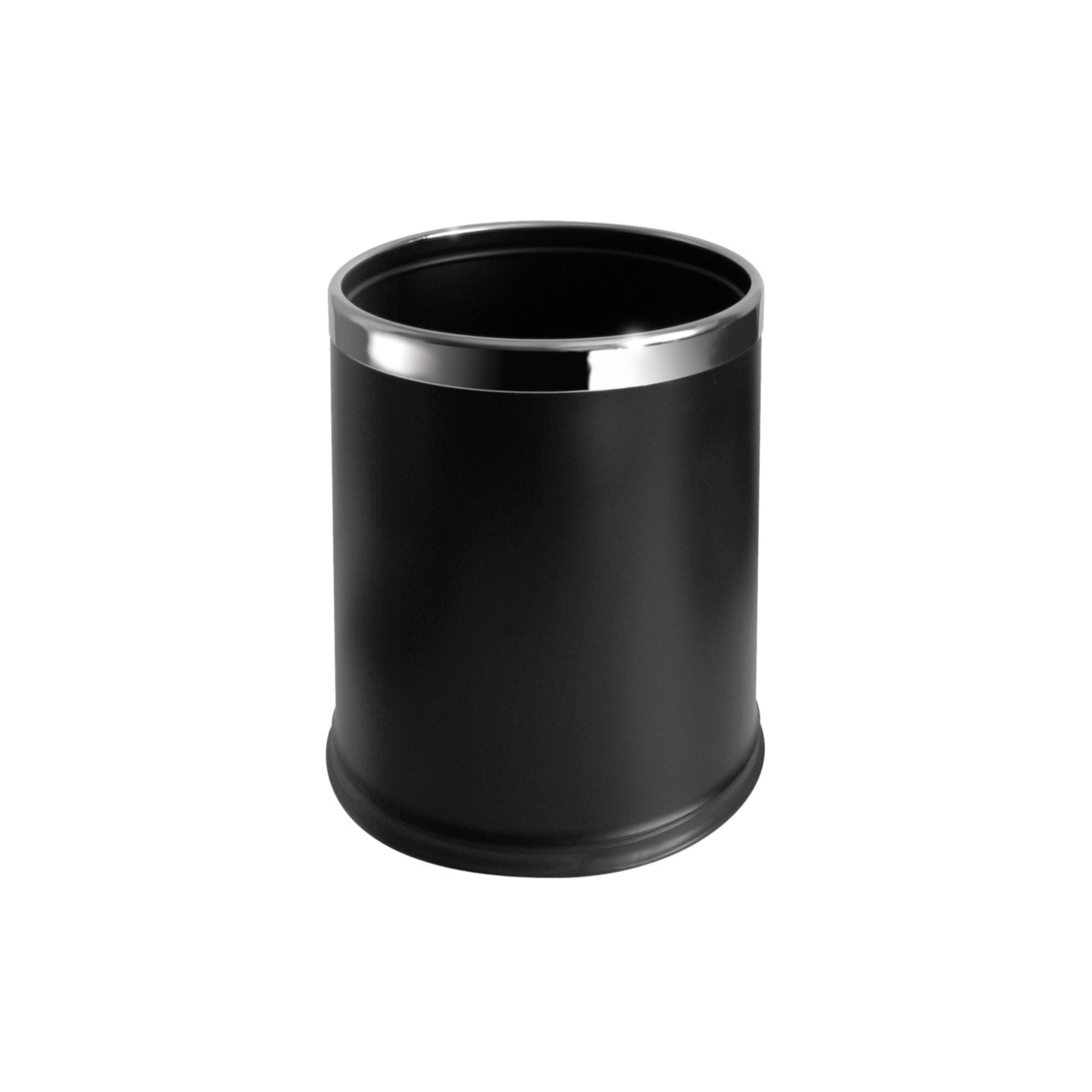 JVD Lincoln Round Double Layer Metal Dustbin 10L Matt Black JVDLRD