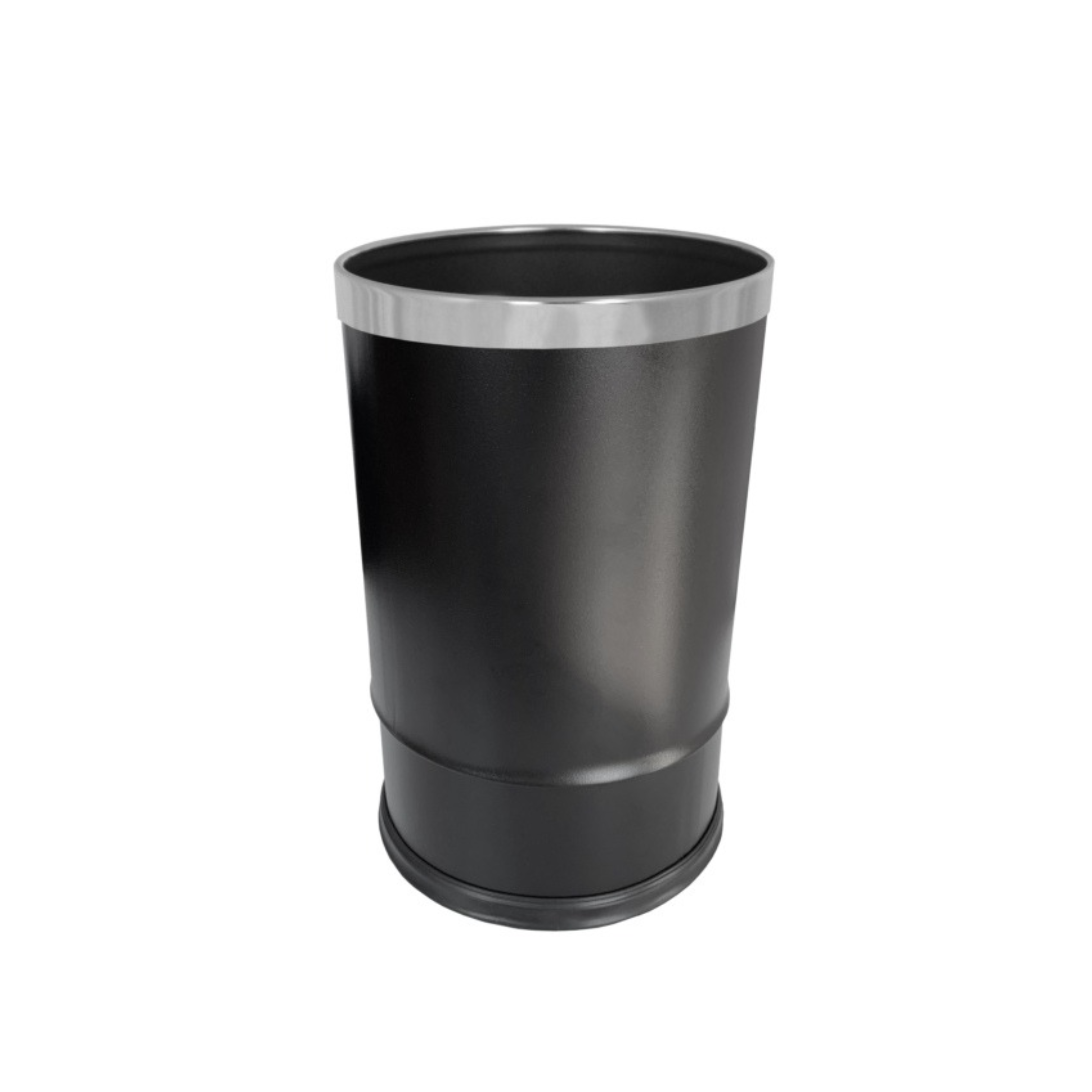JVD Lincoln Round Double Layer Metal Dustbin 10L Matt Black JVDLRD 2