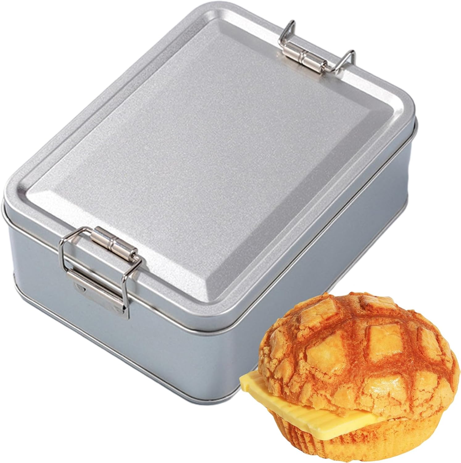 Lockable Tiramisu Box - Food-Grade Tinplate Storage for Desserts and Snacks