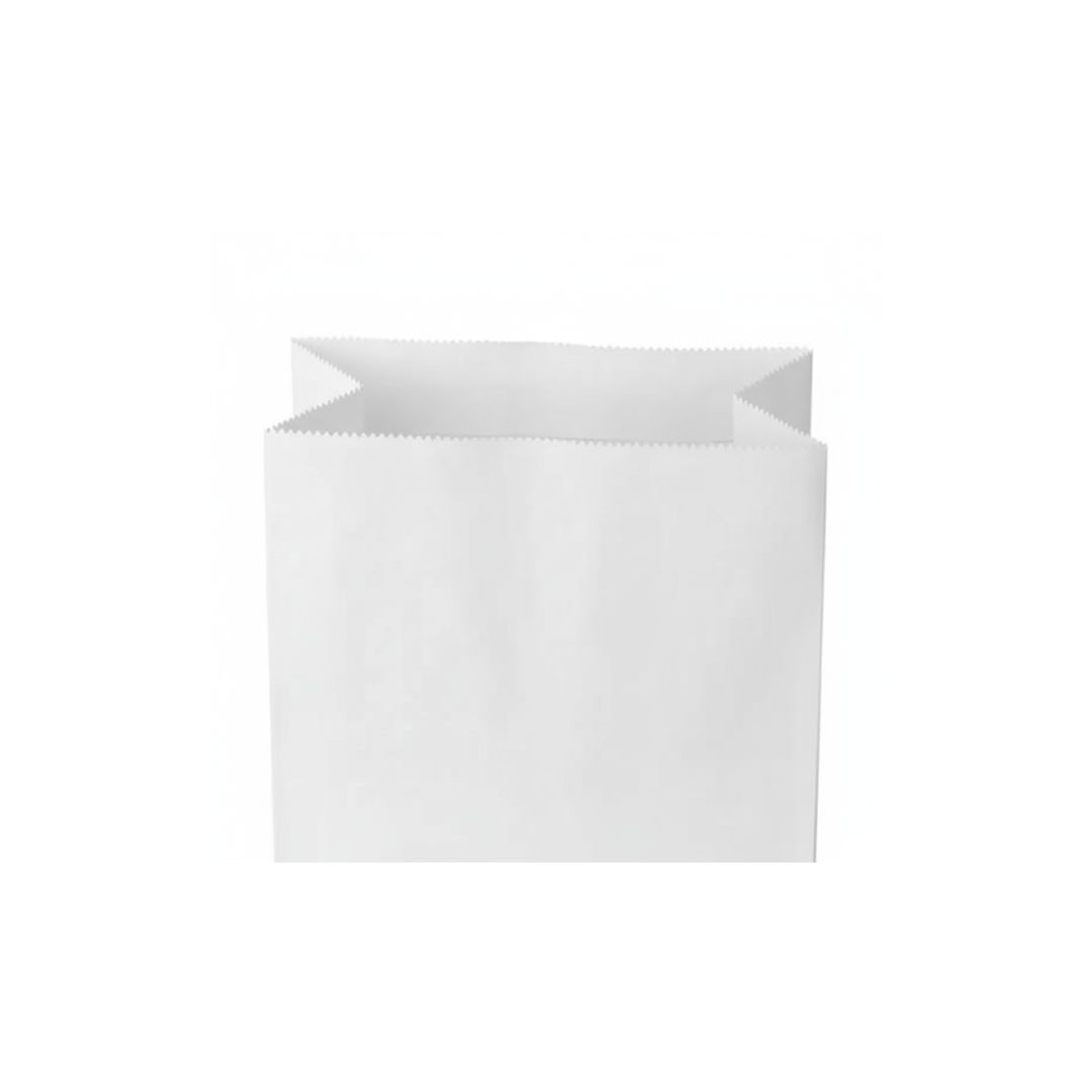 Kraft White Square Bottom Paper Bag | 15 x 10 x 28cm | 60GSM