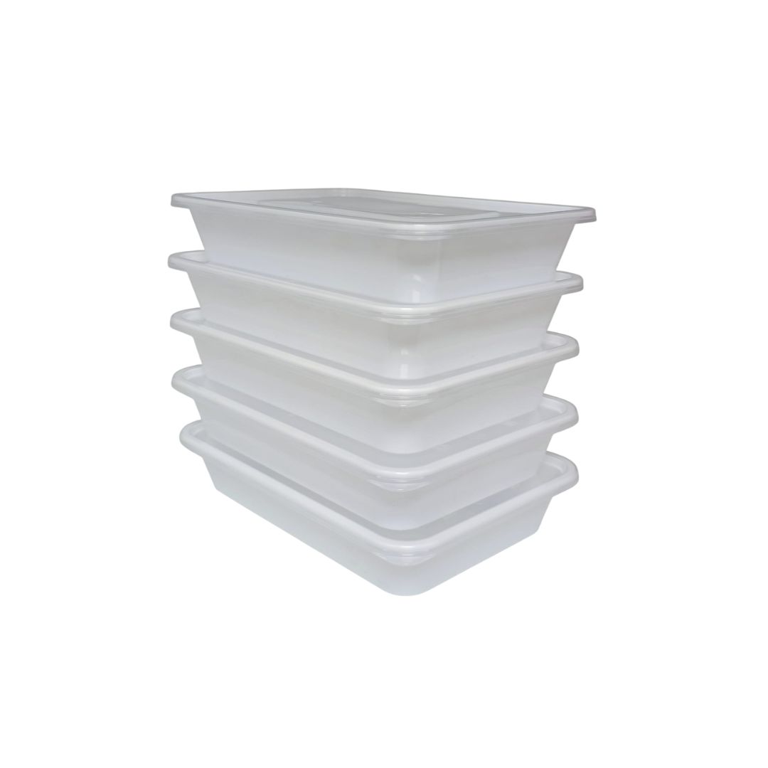 Damati Rectangle Plastic Containers with Lid | 650 ml
