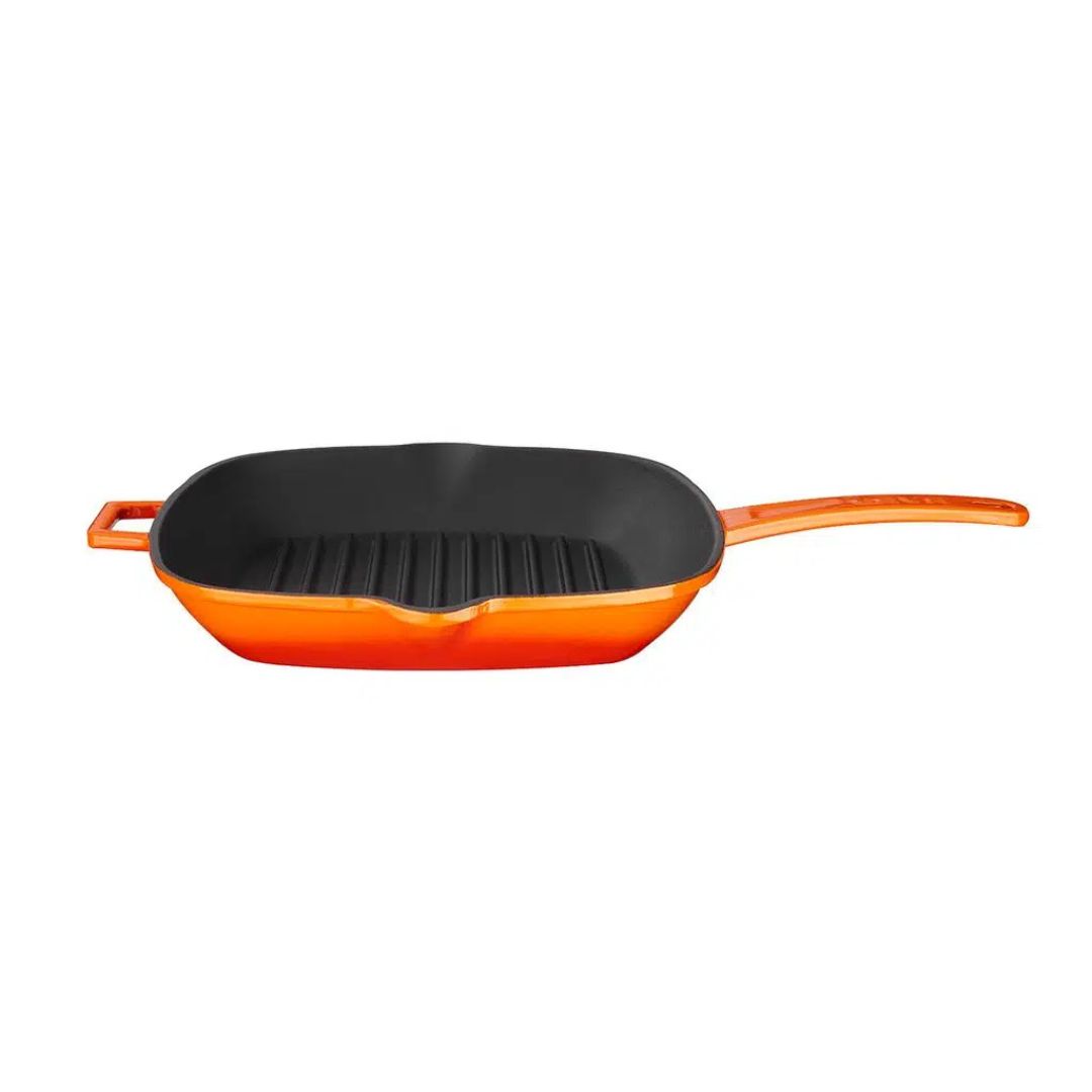 Lava Cast Iron Grill Pan 26 × 26 cm - Square grill pan 26x26
