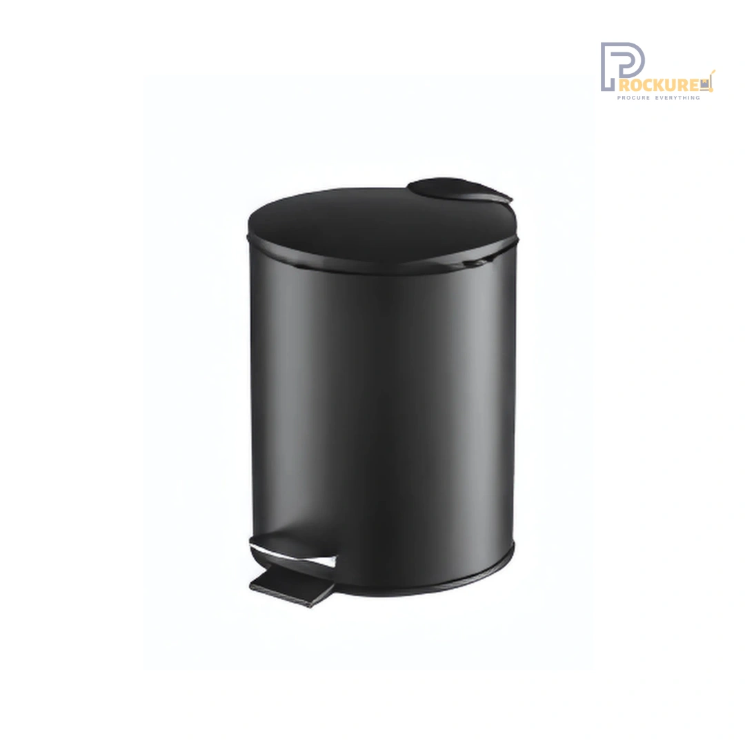 JVD Razor Pedal Bin 3L Matt Black Soft Close Powder Coated with PP Liner