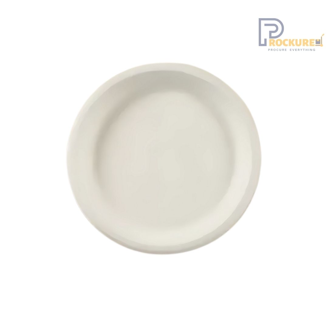White Bagasse Deep Round Plate 6 Inch | Biodegradable Plate