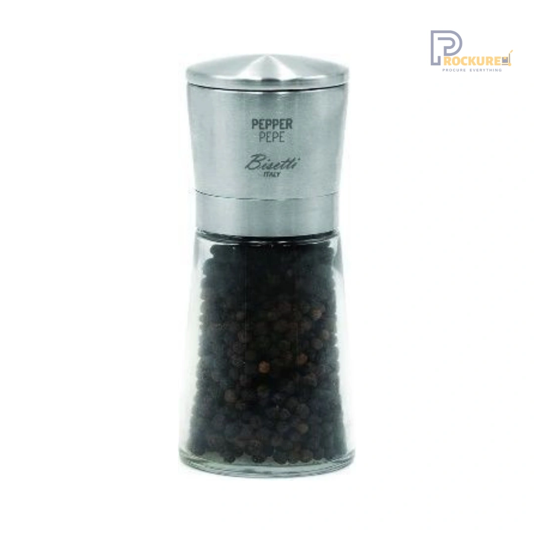 Bisetti La Spezia Pepper Mill 14.5 cm (Glass) | Clear & Premium