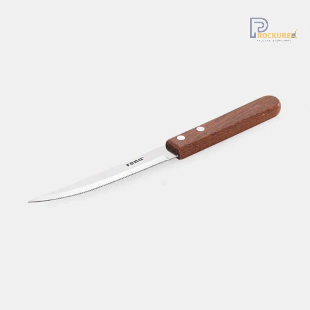RENA Steak Knife Mini Serration (Wooden Handle) – Sharp & Ergonomic