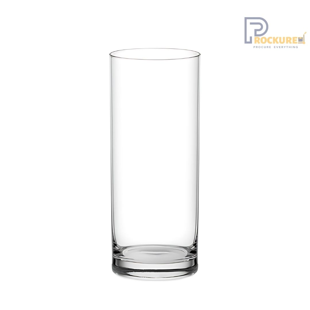 Ocean Fin Line Hi Ball Tumbler - 280 ml Glass for Premium Beverages (Pack of 6)