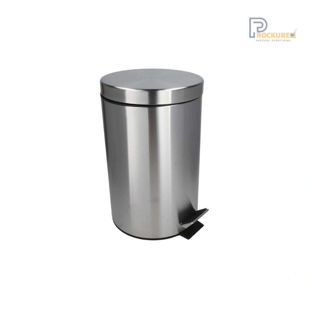 JVD Chester 3L Pedal Bin – Soft Close Stainless Steel Hotel Bin