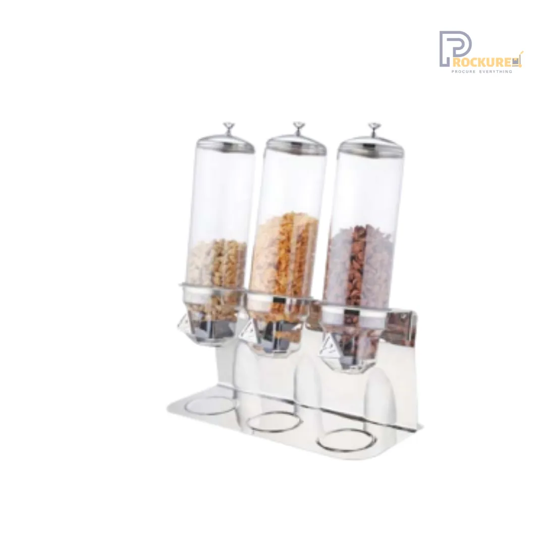 Triple Cereal Dispenser  Multi-Compartment Cereal Storage -U13-1300 – 4 × 3L