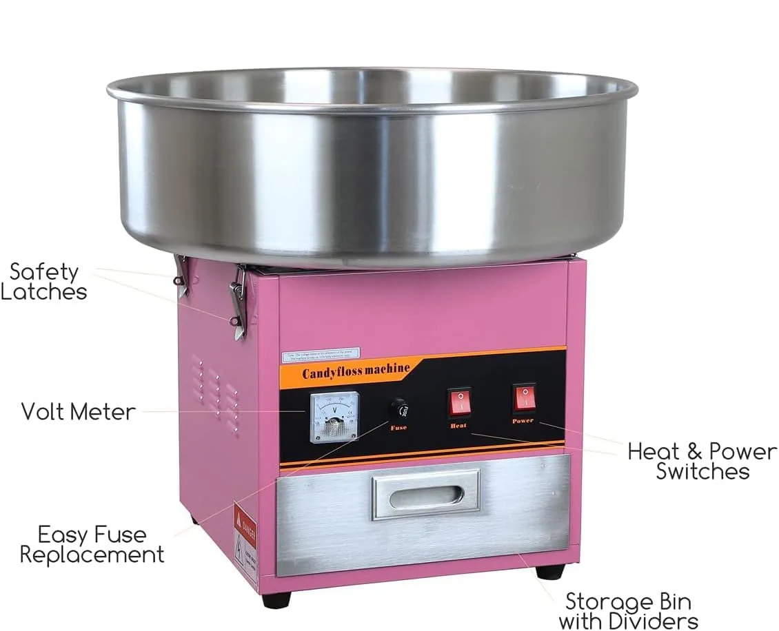 Electric Candy Floss | Commercial Cotton Candy Machine | Stainless Steel Bowl CCE-520 3