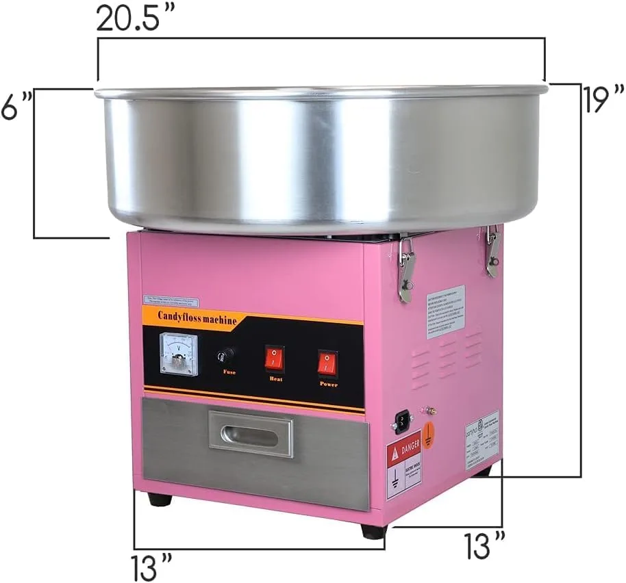 Electric Candy Floss | Commercial Cotton Candy Machine | Stainless Steel Bowl CCE-520 5