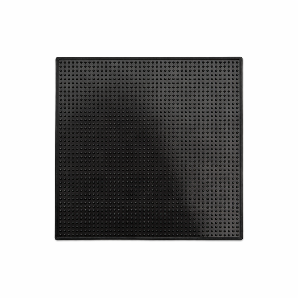 Bar Mat 30 x 30 CM - BRMTS Rubber/PVC Anti-Slip Bar Counter Mat, Black