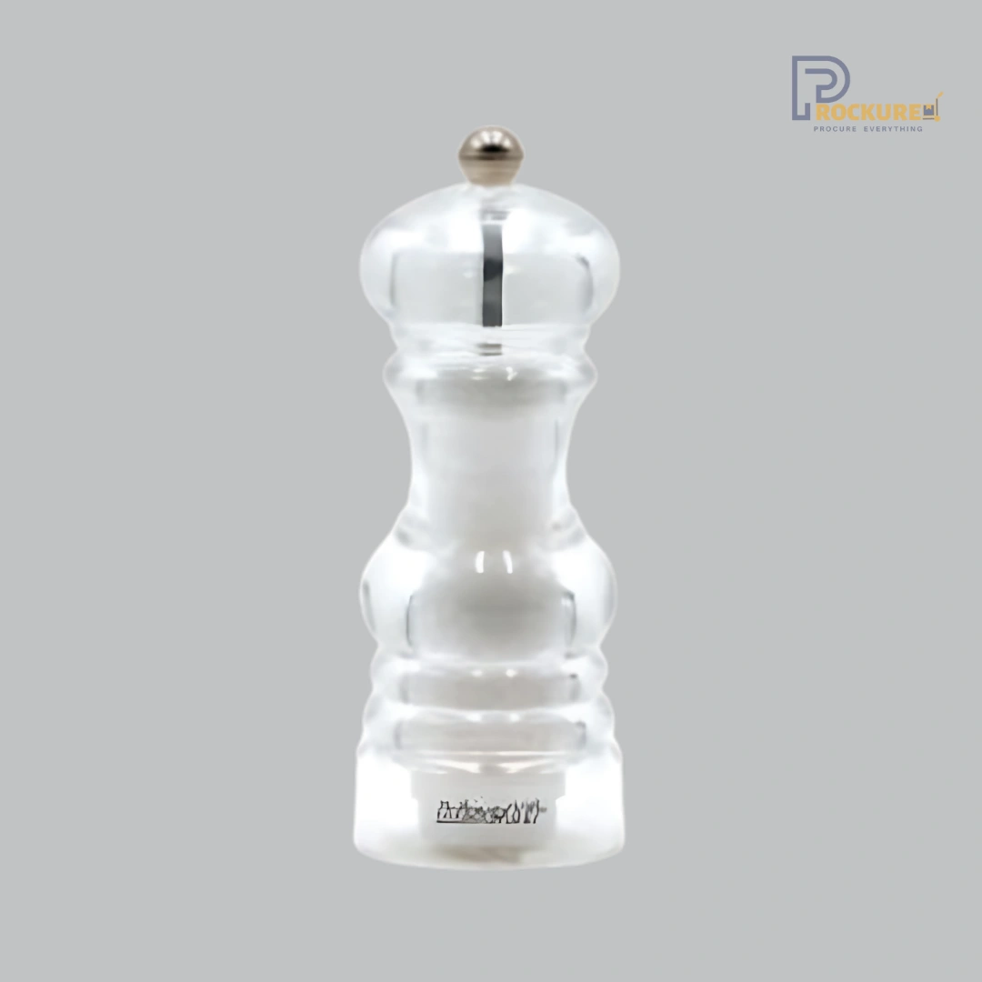 Bisetti Milano Salt Mill 17.5 cm (Acrylic Round) | Clear & Efficient