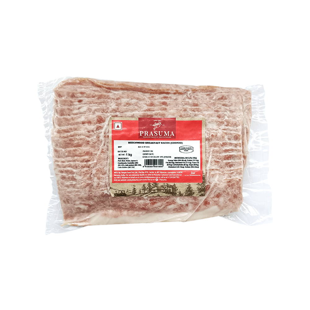 Prasuma Pork Breakfast Bacon Frozen 1 Kg