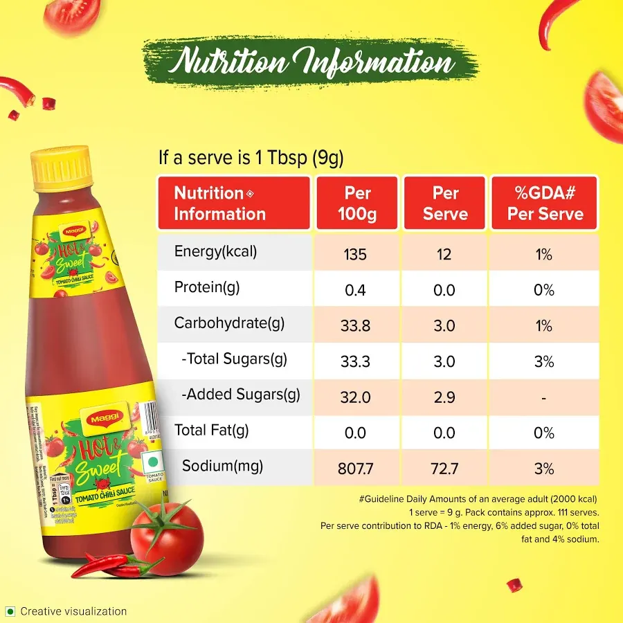 Maggi Tomato Ketchup Hot N Sweet 1 Kg 5