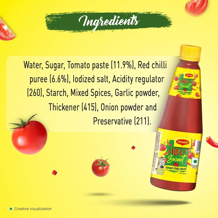 Maggi Tomato Ketchup Hot N Sweet 1 Kg 3