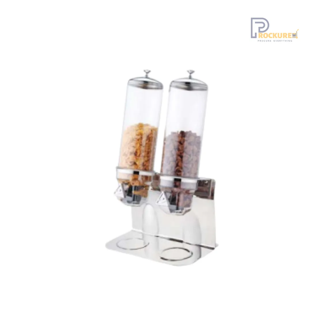 Double Cereal Dispenser  Dual-Compartment Food Storage -U13-1200 – 4 × 2L