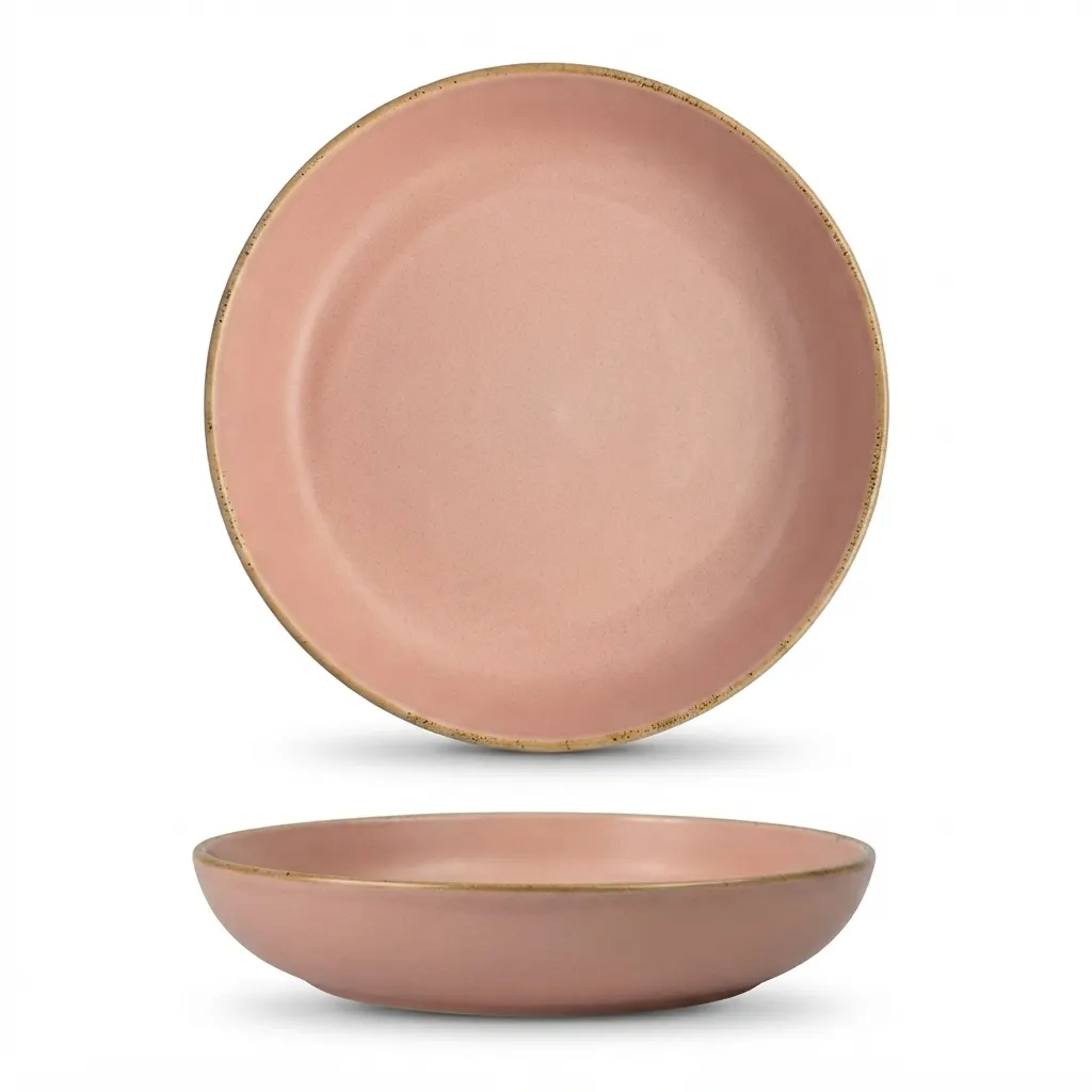 Meraami Aura Blush Ceramic Coupe Bowl 22 cm