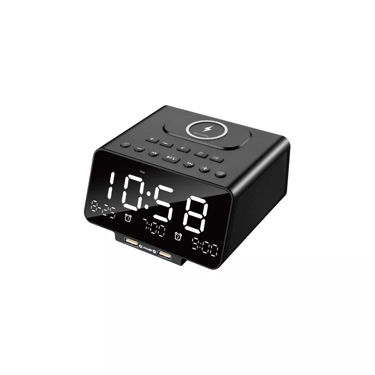 Easton Bluetooth Docking Station ES9087 – Wireless Charging Hotel Alarm Clock (137 × 125 × 79 mm)
