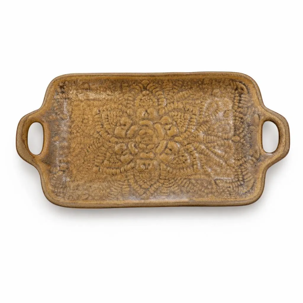 Meraami Field Ceramic Handled Serving Tray 31 cm