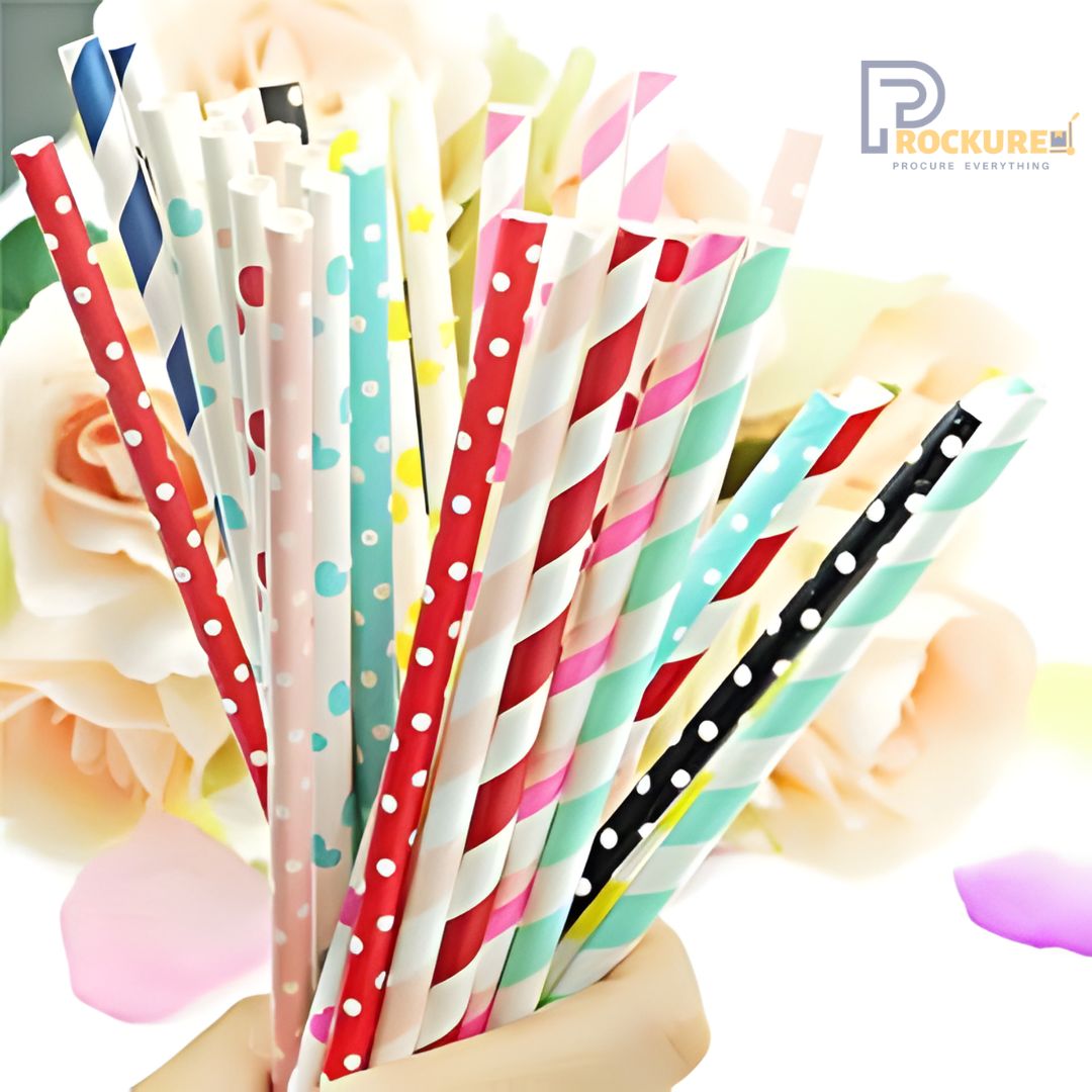 6mm Printed Paper Straws | 330 GSM