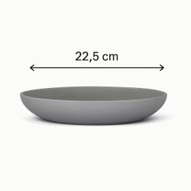 Sanaai Urban Grey Deep Coup Plate (12 Pc Carton) - Elegant Porcelain Tableware for Fine Dining
