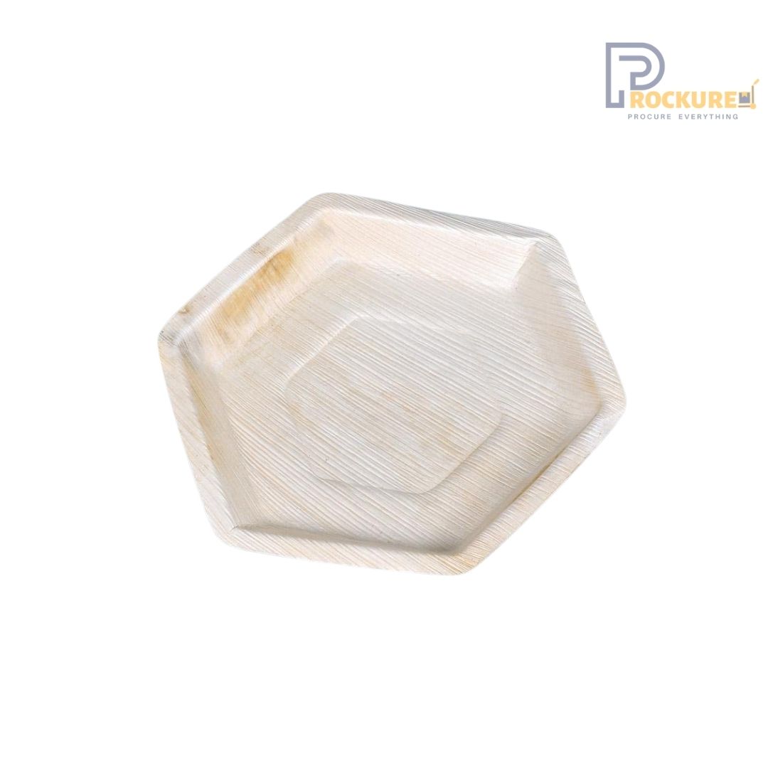 Areca Leaf 10 Inch Hexagon Plate