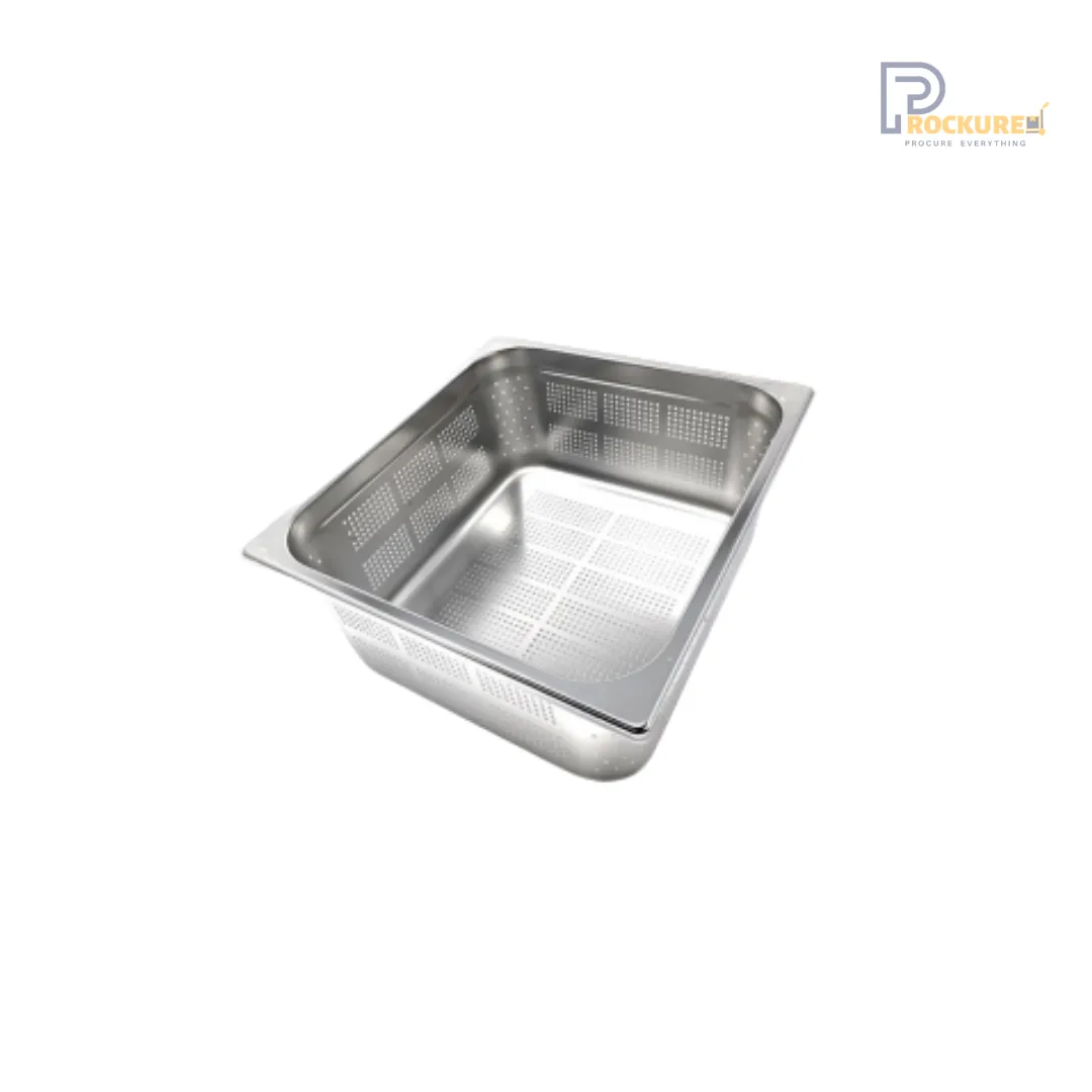 Stainless Steel Perforated 202 Grade GN Pan 1/2 -150mm Deep | 9.2L