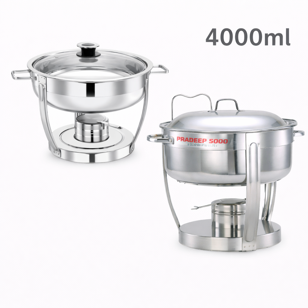 Pradeep Stainless Steel Round Chafing Dish 4 Litre