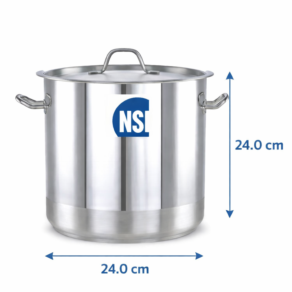Stainless Steel Cookpot 10 Litre - Professional Cookpot 24x24 cm 7229S/24