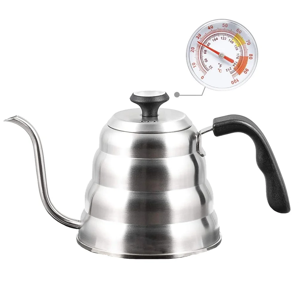 Gooseneck Coffee Kettle 1200 ml – Stainless Steel Pour-Over Kettle for Precision Brewing