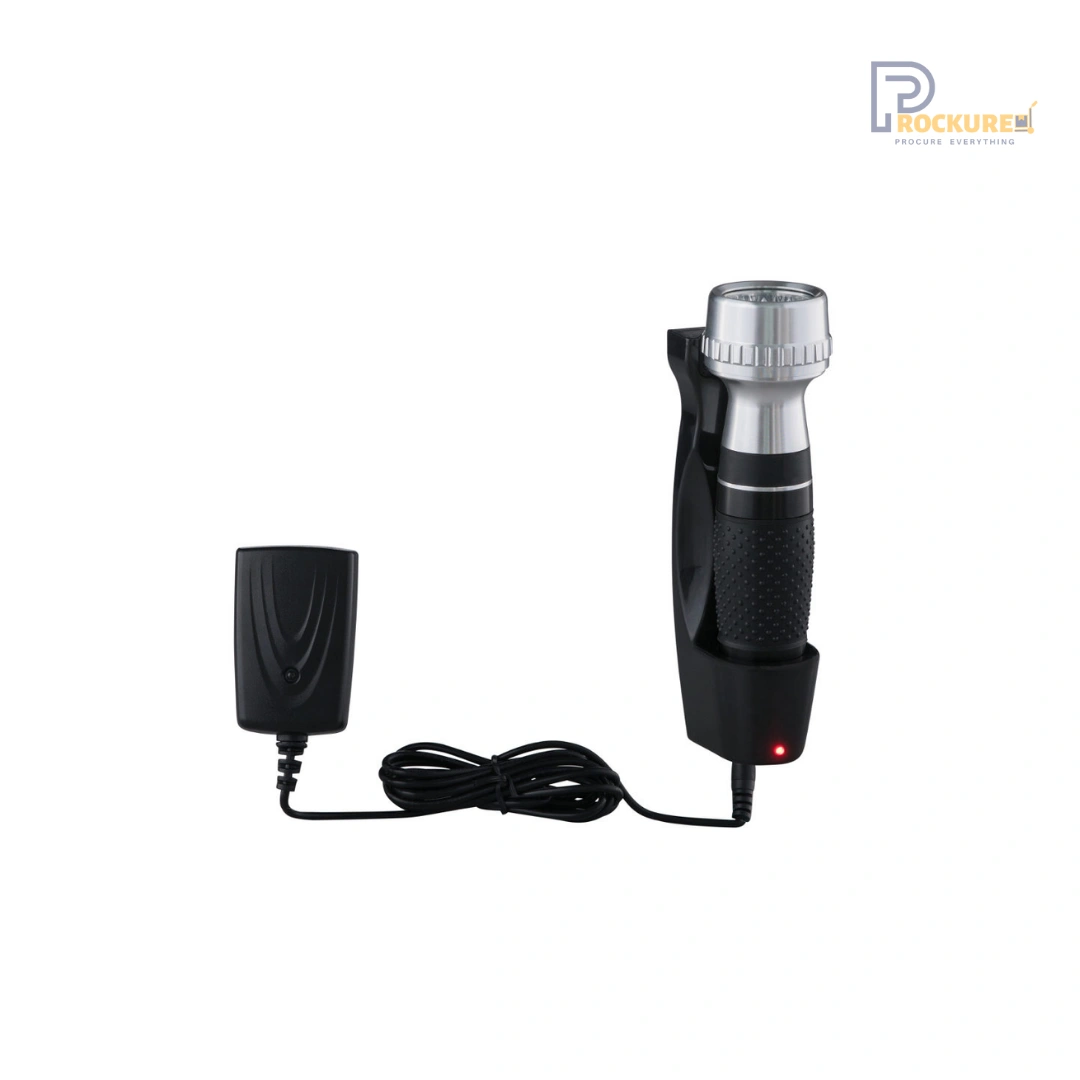 JVD Brilliance Torch – 13 LED, AC Powered with Adaptor, Wall-Mount, Black/Chrome